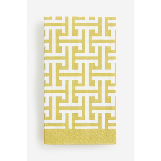 H & M - Serwetki papierowe 15-pak - Żółty ze sklepu H&M w kategorii Tekstylia kuchenne - zdjęcie 169677705