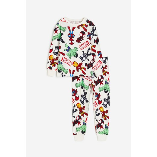 H & M - Piżama z nadrukiem - Biały ze sklepu H&M w kategorii Piżamy dziecięce - zdjęcie 169677758