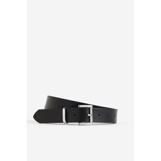H & M - Skórzany pasek - Czarny H & M L H&M