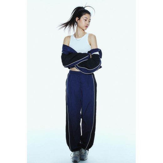 H & M - Spodnie sportowe z wypustkami - Niebieski ze sklepu H&M w kategorii Spodnie damskie - zdjęcie 169678338