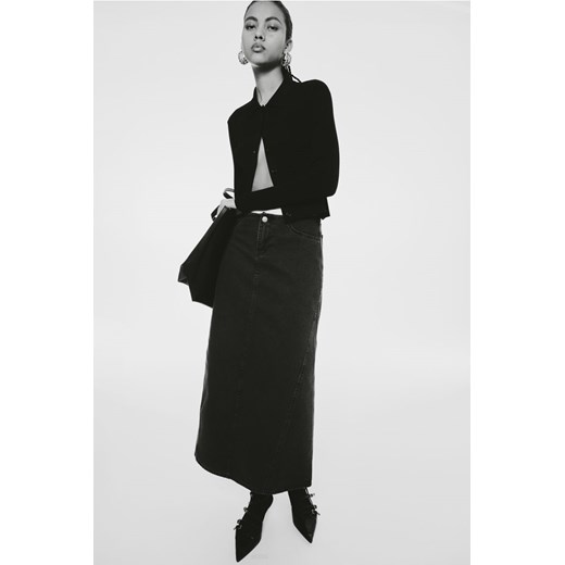 H & M - Dżinsowa spódnica maxi - Czarny ze sklepu H&M w kategorii Spódnice - zdjęcie 169678459