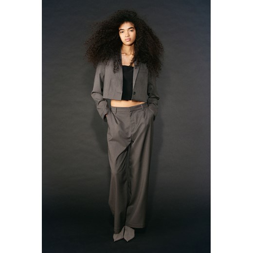 H & M - Eleganckie spodnie - Szary ze sklepu H&M w kategorii Spodnie damskie - zdjęcie 169678619