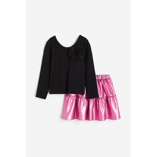 H & M - Komplet 2-częściowy top i spódniczka - Różowy ze sklepu H&M w kategorii Komplety dziewczęce - zdjęcie 169678785