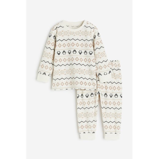 H & M - Polarowa piżama - Biały ze sklepu H&M w kategorii Piżamy dziecięce - zdjęcie 169678819