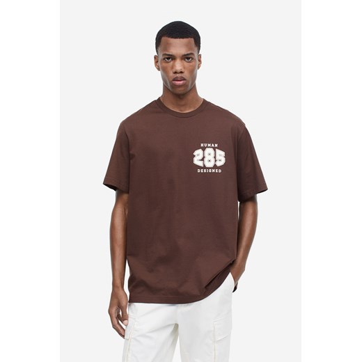 H & M - T-shirt z nadrukiem Regular Fit - Beżowy ze sklepu H&M w kategorii T-shirty męskie - zdjęcie 169678976