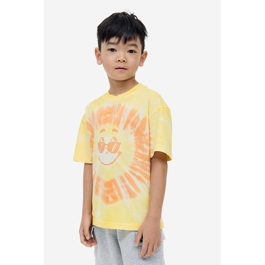 H & M - Dżersejowy T-shirt oversize - Żółty ze sklepu H&M w kategorii T-shirty chłopięce - zdjęcie 169678979