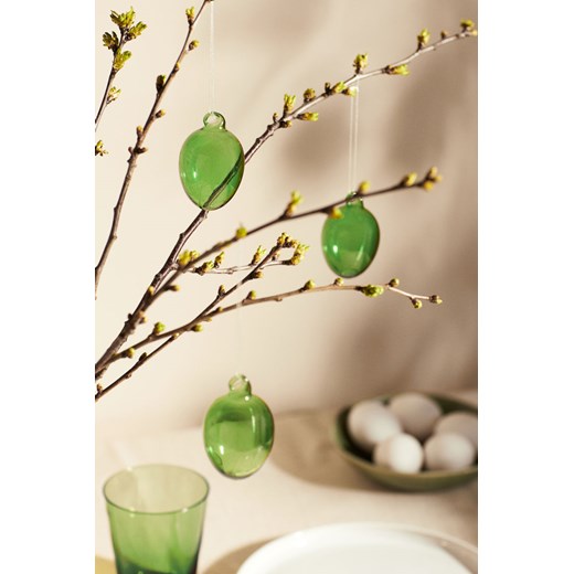 H & M - Szklana ozdoba wielkanocna - Zielony ze sklepu H&M w kategorii Dekoracje wielkanocne - zdjęcie 169679115
