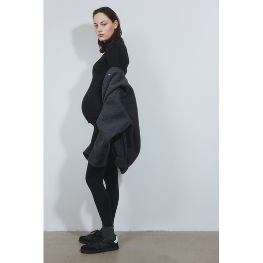 H & M - MAMA Bezszwowe legginsy - Czarny ze sklepu H&M w kategorii Spodnie ciążowe - zdjęcie 169679356