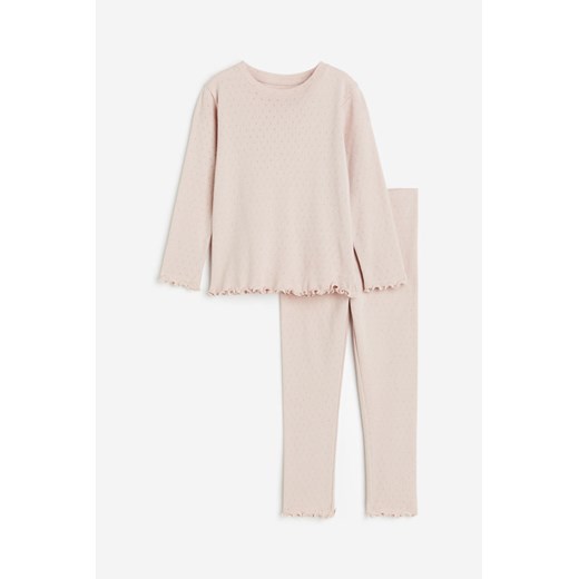 H & M - Dżersejowa piżama - Różowy ze sklepu H&M w kategorii Piżamy dziecięce - zdjęcie 169679548