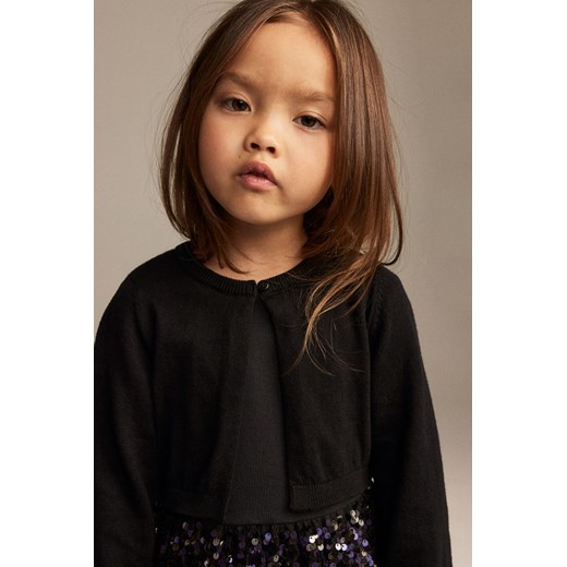H & M - Dzianinowe bolerko - Czarny ze sklepu H&M w kategorii Bolerka dziewczęce - zdjęcie 169679735