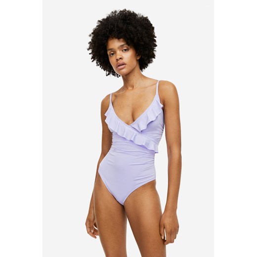 H & M - Modelujący kostium kąpielowy - Fioletowy ze sklepu H&M w kategorii Stroje kąpielowe - zdjęcie 169680038