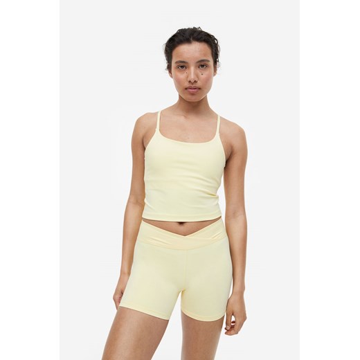 H & M - Sportowe szorty hotpants SoftMove - Żółty ze sklepu H&M w kategorii Szorty - zdjęcie 169680049