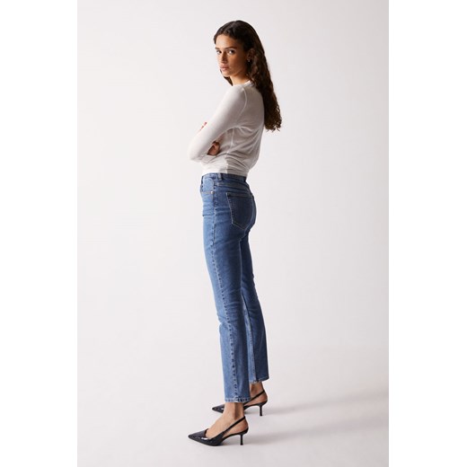 H & M - Skinny High Jeans - Niebieski ze sklepu H&M w kategorii Jeansy damskie - zdjęcie 169680299