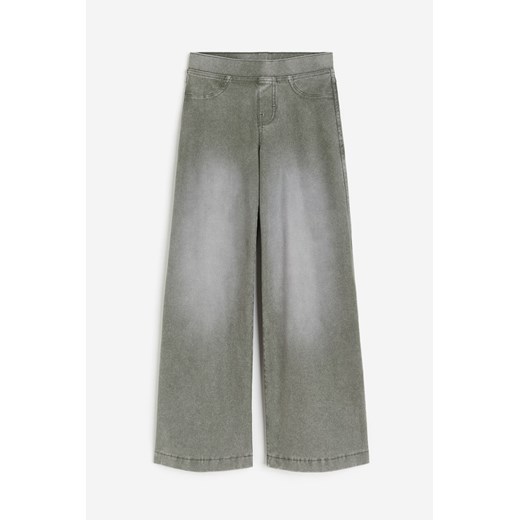 H & M - Szerokie spodnie - Zielony ze sklepu H&M w kategorii Spodnie dziewczęce - zdjęcie 169680819