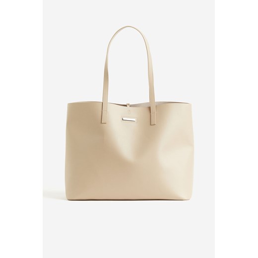H & M - Torba shopper - Beżowy ze sklepu H&M w kategorii Torby Shopper bag - zdjęcie 169681169
