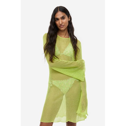 H & M - Krótka sukienka plażowa - Zielony H & M L H&M
