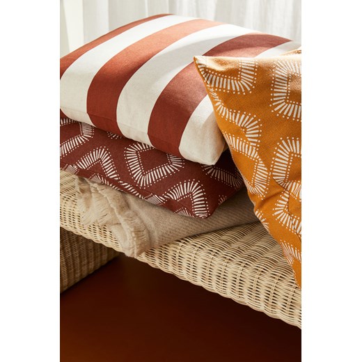 H & M - Pasiasta poszewka na poduszkę - Pomarańczowy H & M 50x50 H&M