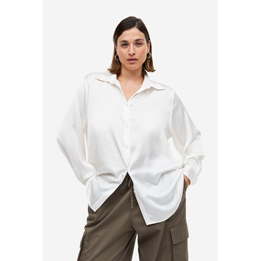 H & M - Bluzka oversize - Biały ze sklepu H&M w kategorii Koszule damskie - zdjęcie 169681508