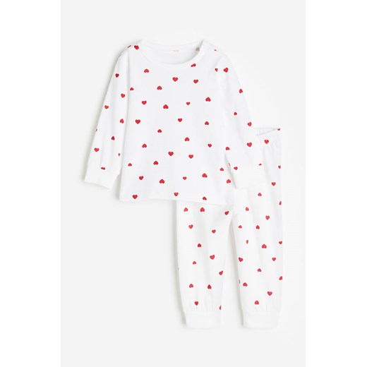 H & M - Bawełniana piżama z nadrukiem - Czerwony ze sklepu H&M w kategorii Piżamy dziecięce - zdjęcie 169681608