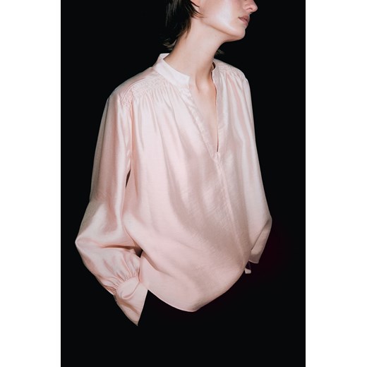 H & M - Tunikowa bluzka z lyocellu - Pomarańczowy ze sklepu H&M w kategorii Bluzki damskie - zdjęcie 169681617