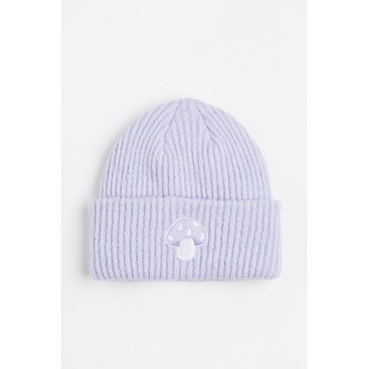H & M - Dzianinowa czapka - Fioletowy ze sklepu H&M w kategorii Czapki zimowe damskie - zdjęcie 169682139
