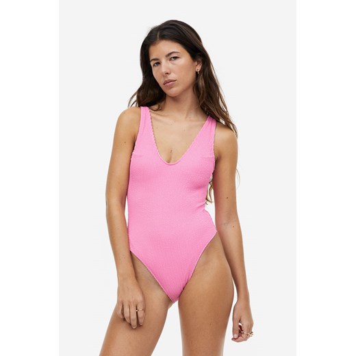 H & M - Kostium kąpielowy High Leg - Różowy H & M 46 H&M