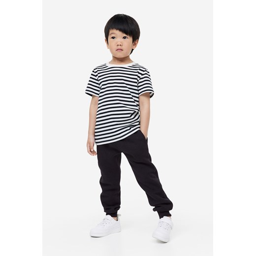 H & M - Joggersy z meszkiem wewnątrz - Czarny ze sklepu H&M w kategorii Spodnie chłopięce - zdjęcie 169682375