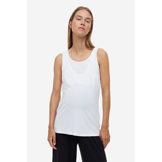 H & M - MAMA Koszulka dla karmiącej Before & After 2-pak - Biały H & M S H&M