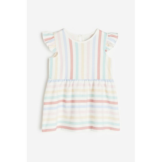 H & M - Dżersejowa sukienka - Biały ze sklepu H&M w kategorii Sukienki niemowlęce - zdjęcie 169682615