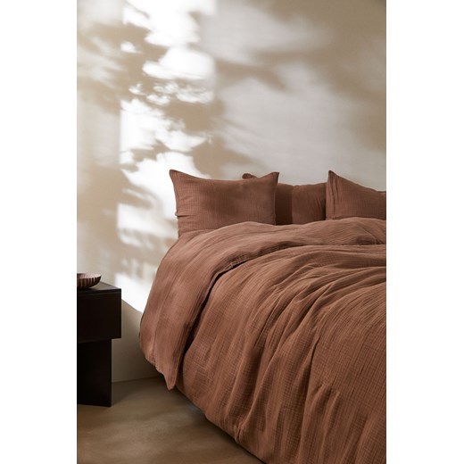 H & M - Komplet muślinowej pościeli podwójnej - Beżowy H & M 200x200 + 50x60 H&M