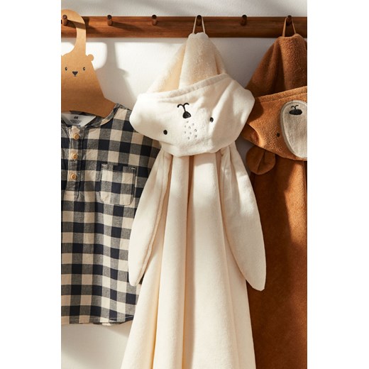 H & M - Ręcznik kąpielowy z kapturem - Biały ze sklepu H&M w kategorii Ręczniki dla dzieci - zdjęcie 169682656