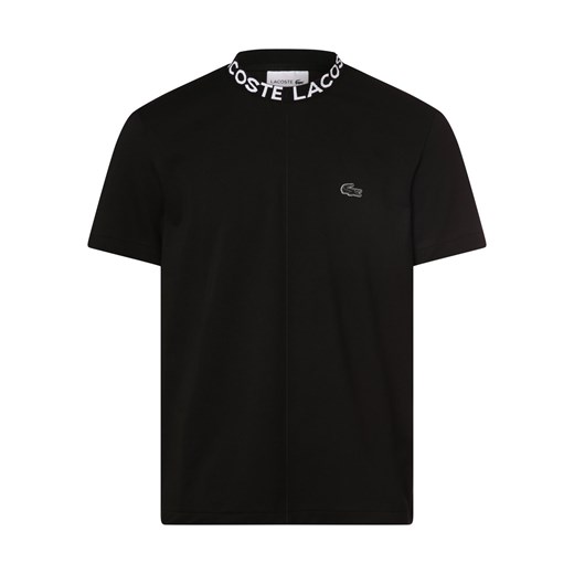 Lacoste Koszulka męska Mężczyźni czarny jednolity ze sklepu vangraaf w kategorii T-shirty męskie - zdjęcie 169683518