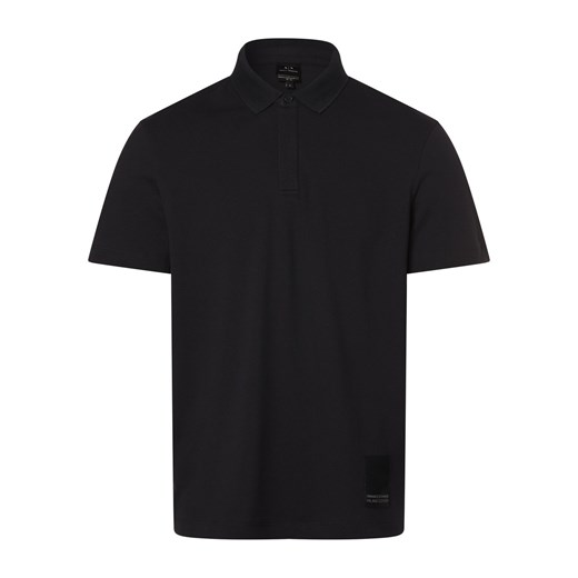 Armani Exchange Męska koszulka polo Mężczyźni Bawełna granatowy jednolity ze sklepu vangraaf w kategorii T-shirty męskie - zdjęcie 169683525