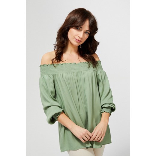 Koszula damska typu hiszpanka kolor oliwkowy ze sklepu 5.10.15 w kategorii Bluzki damskie - zdjęcie 169684269