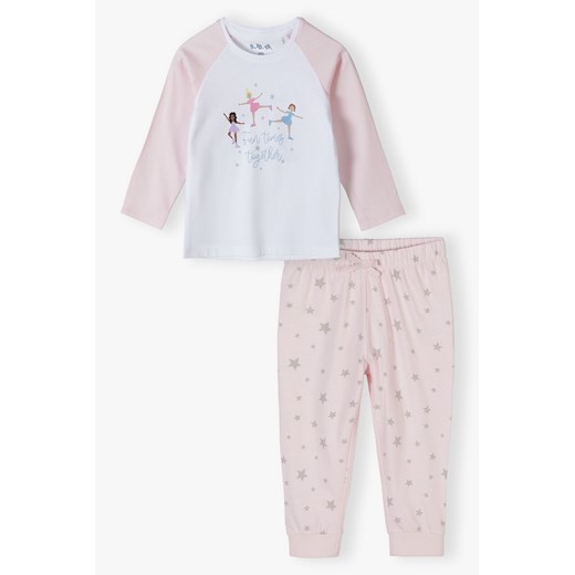 Piżama z nadrukiem i długim rękawem dla dziewczynki ze sklepu 5.10.15 w kategorii Piżamy dziecięce - zdjęcie 169684577