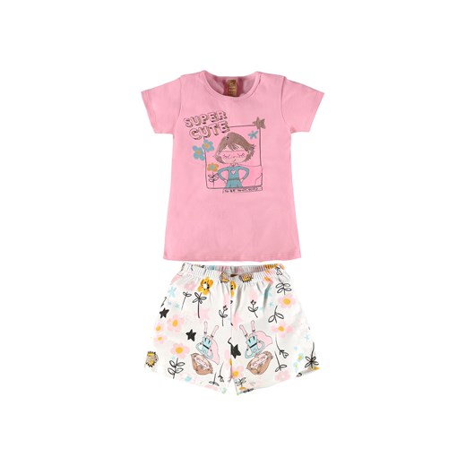 Dwuczęściowa bawełniana piżama dziewczęca z nadrukiem ze sklepu 5.10.15 w kategorii Piżamy dziecięce - zdjęcie 169684579