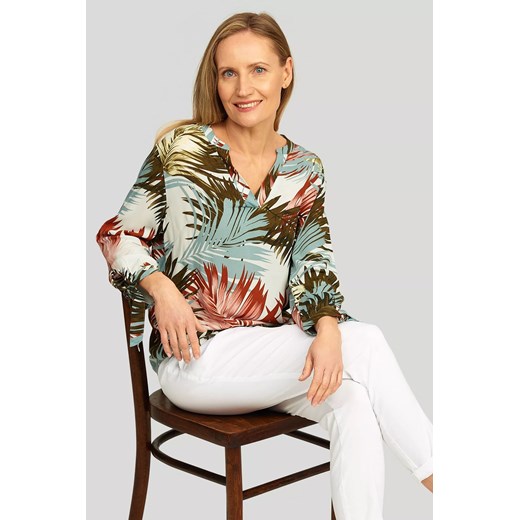 Bluzka damska w tropikalne wzory ze sklepu 5.10.15 w kategorii Bluzki damskie - zdjęcie 169684735