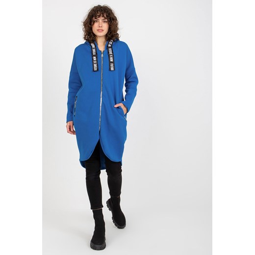 Niebieska długa dresowa bluza damska rozpinana - oversize Relevance L/XL 5.10.15