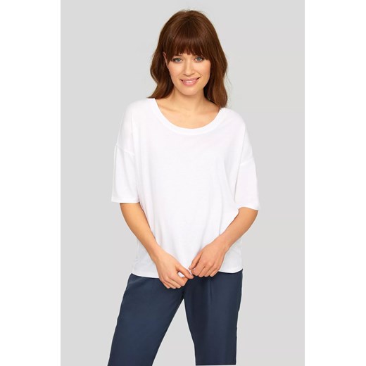 T-shirt damski z krótkim rękawem - biały ze sklepu 5.10.15 w kategorii Bluzki damskie - zdjęcie 169684998