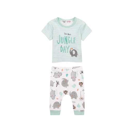 Komplet niemowlęcy bawełniany   - T-shirt i spodnie Minoti 62/68 5.10.15