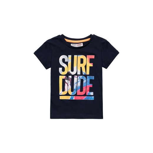 Granatowy t-shirt dla chłopca bawełniany- Surf dude Minoti 104/110 5.10.15
