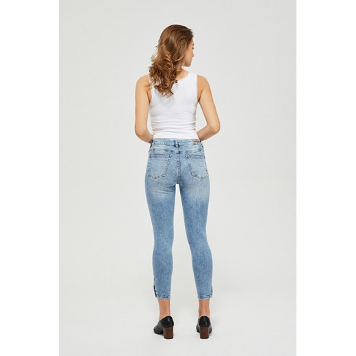 Jeansy skinny z guzikami niebieskie XL 5.10.15 wyprzedaż