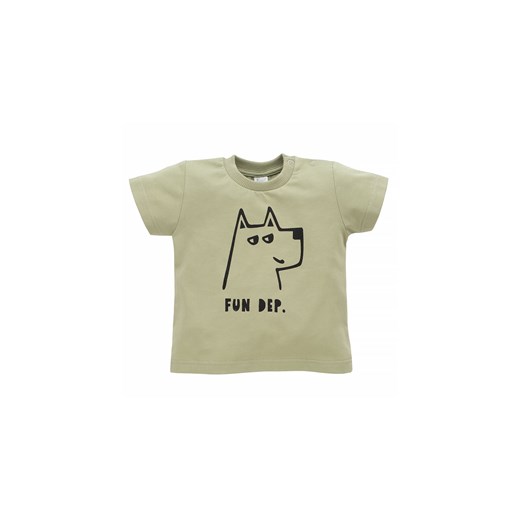 Zielony t-shirt chłopięcy z pieskiem ze sklepu 5.10.15 w kategorii T-shirty chłopięce - zdjęcie 169685338