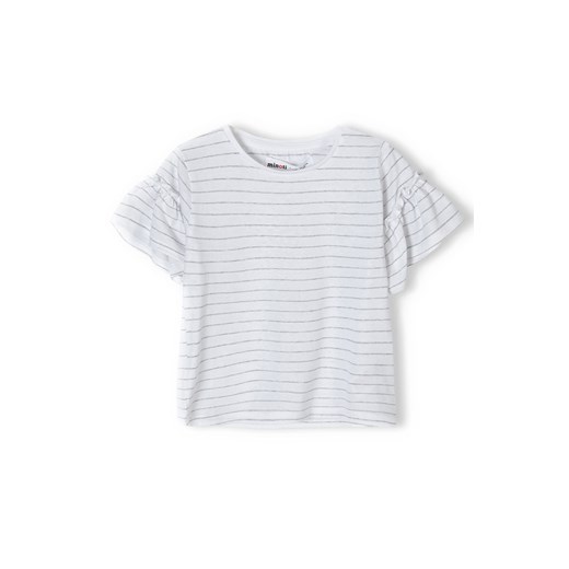 Koszulka w paski dla niemowlaka z falbankami ze sklepu 5.10.15 w kategorii Koszulki niemowlęce - zdjęcie 169685418