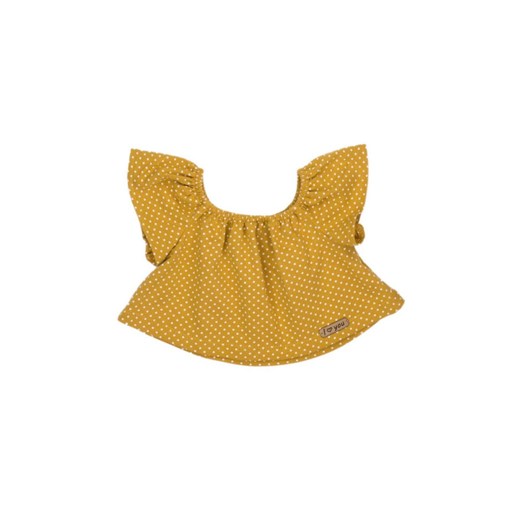 Koszulka dziewczęca typu top w musztardowym kolorze ze sklepu 5.10.15 w kategorii Koszulki niemowlęce - zdjęcie 169685696
