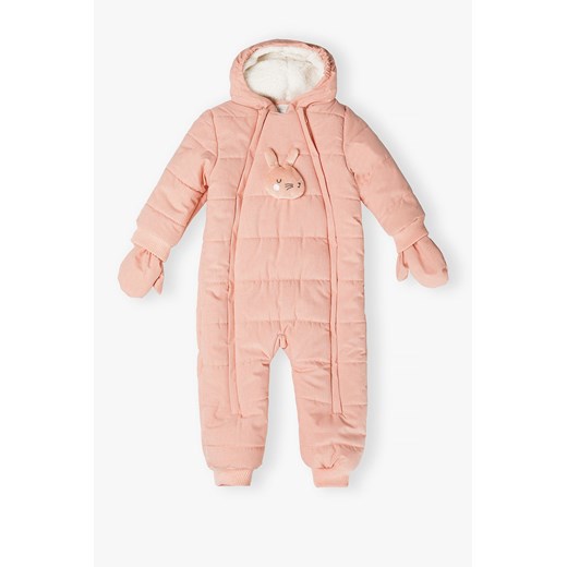 Kombinezon niemowlęcy zimowy z kapturem- różowy ze sklepu 5.10.15 w kategorii Kombinezony i kurtki - zdjęcie 169685709