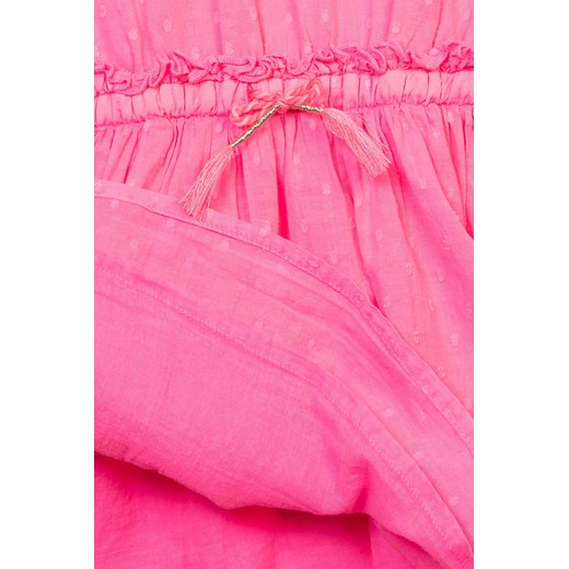 Różowa sukienka niemowlęca bawełniania z wiązaniem Minoti 74/80 5.10.15