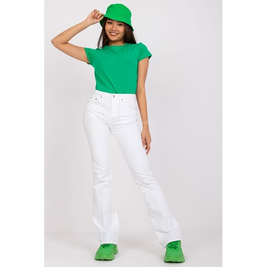 Zielony t-shirt Peachy ze sklepu 5.10.15 w kategorii Bluzki damskie - zdjęcie 169686288