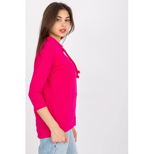 Bluzka damska z rękawem 3/4 - różowa ze sklepu 5.10.15 w kategorii Bluzki damskie - zdjęcie 169686687