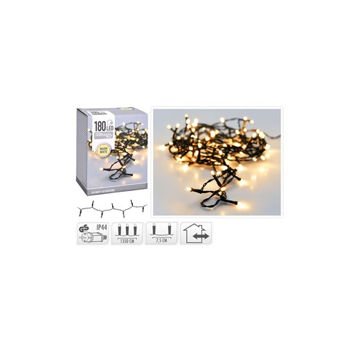 Lampki choinkowe świąteczne 180 led ciepłe białe światło ze sklepu 5.10.15 w kategorii Dekoracje bożonarodzeniowe - zdjęcie 169686735